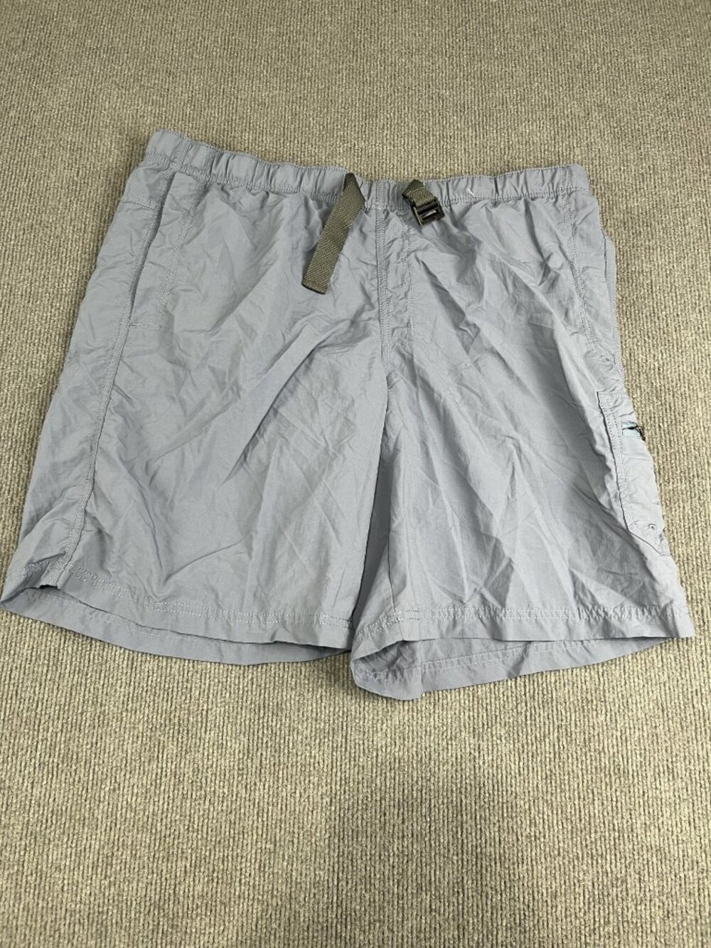 Columbia Mens XL Blue Omni-Shade Cargo Shorts Webbing Belt